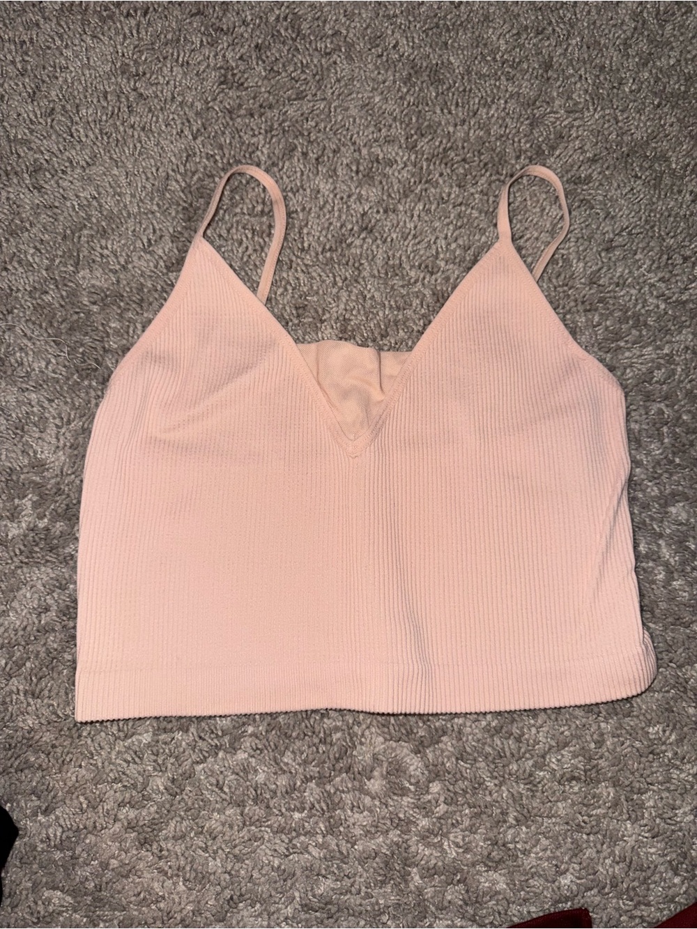Smooth ribbed cropped tank